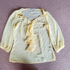 Banana Republic Light Yellow Blouse Size 2